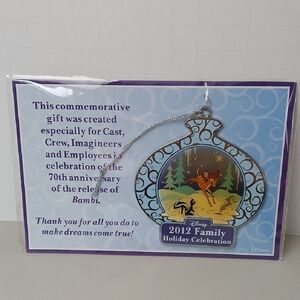 Disney Cast Exclusive Bambi 2012 Holiday Ornament